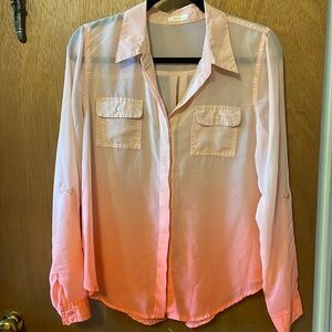 Button Down Ombré Blouse